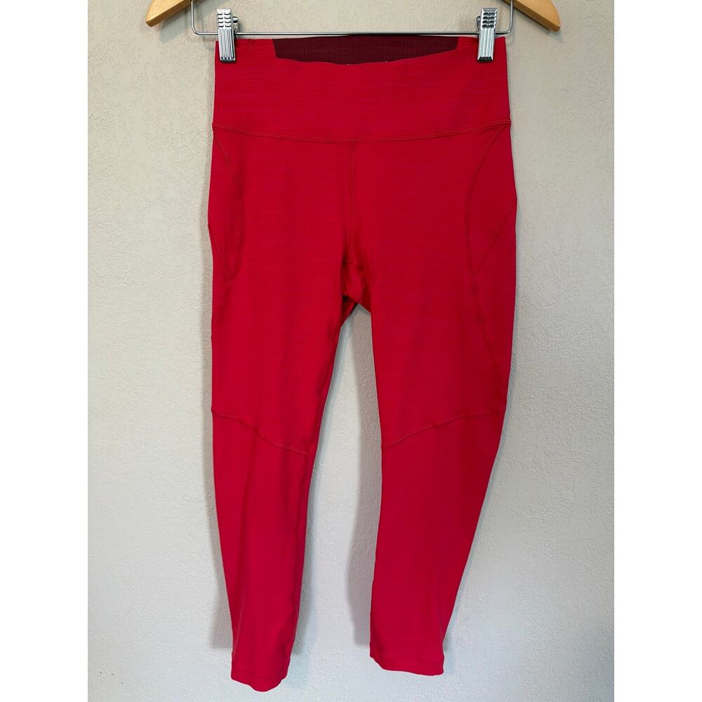 Outdoor Voices red leggings wide waistband SZ S